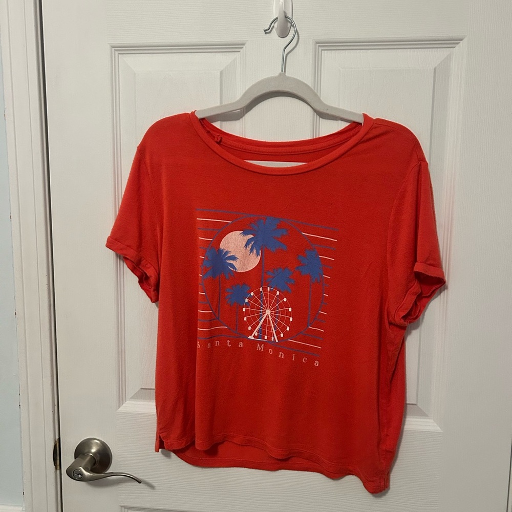Aeropostale Seriously Soft Santa Monica Graphic Women's Top
